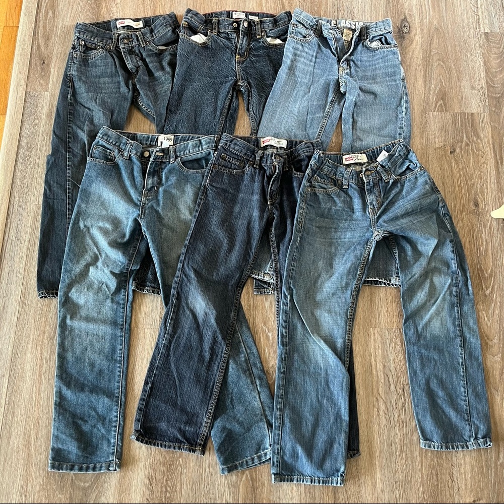 Jeans bundle size 10 boys, 6 pair . excellent condition